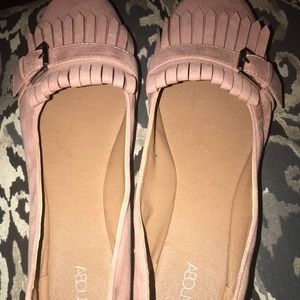 Pink flats
